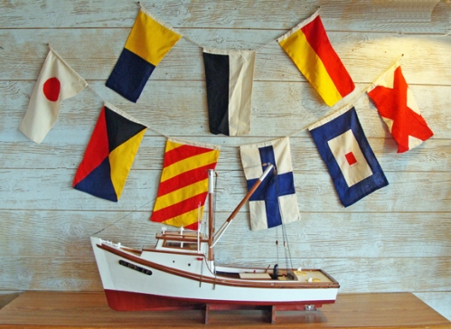 Line of Six Nautical Signal Flags
